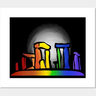 Rainbow Stonehenge Posters and Art